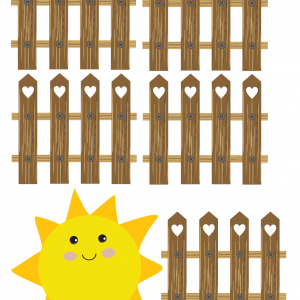 Wall Design Vinyl Fence and Sun Bundles