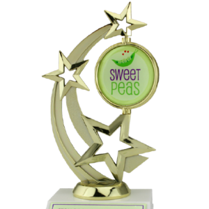 Sweet Peas Custom Trophy
